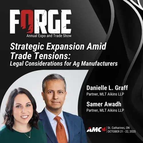 Danielle L. Graff, Partner & Samer Awadh, Partner, MLT Aikins LLP to speak at Expo 2025